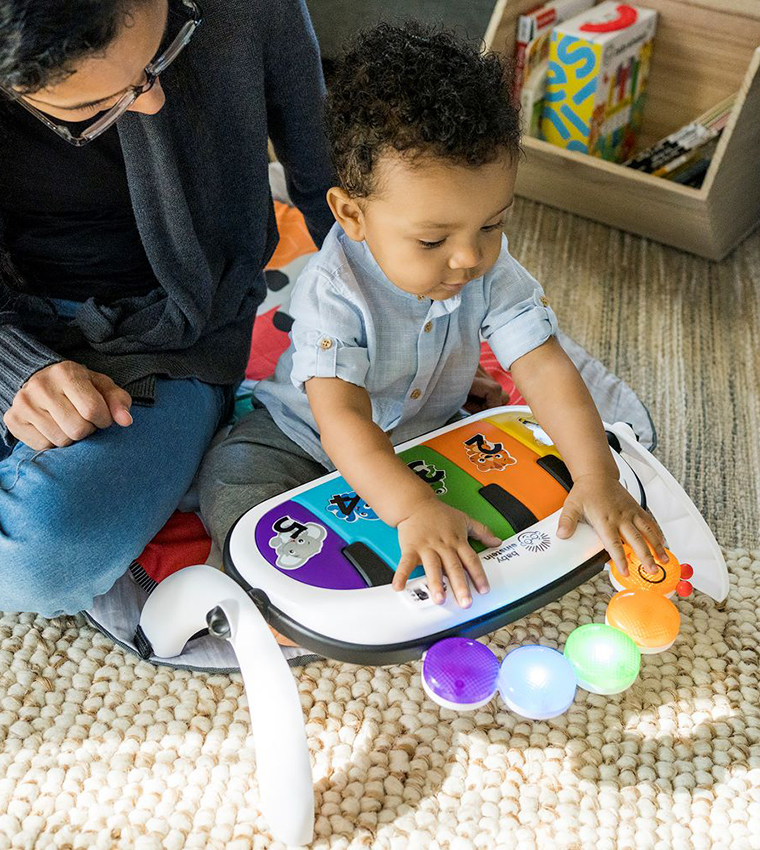 4-in-1 Kickin' Tunes Music and Language Play Gym and Piano Tummy Time Activity Mat