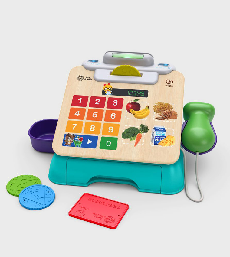 Hape, Magic Touch Cash Register Pretend to Check Out Toy with Real Sounds and Music