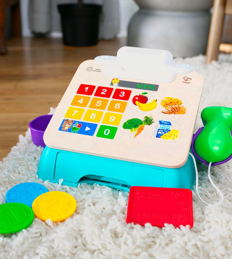 Hape, Magic Touch Cash Register Pretend to Check Out Toy with Real Sounds and Music