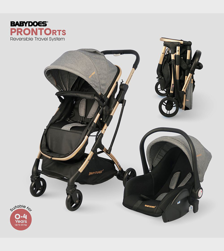 PRONTO RTS - Baby Stroller with Reversible Travel System and 5-Point Harness