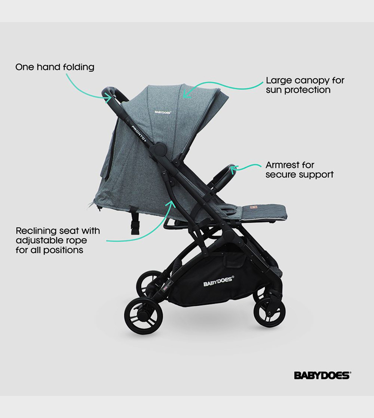 PRONTO+  Baby Stroller with 5-Point Harness and One-Click Brake System