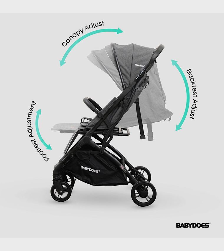 PRONTO+  Baby Stroller with 5-Point Harness and One-Click Brake System
