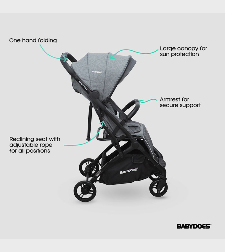 PRONTO+  Baby Stroller with 5-Point Harness and One-Click Brake System