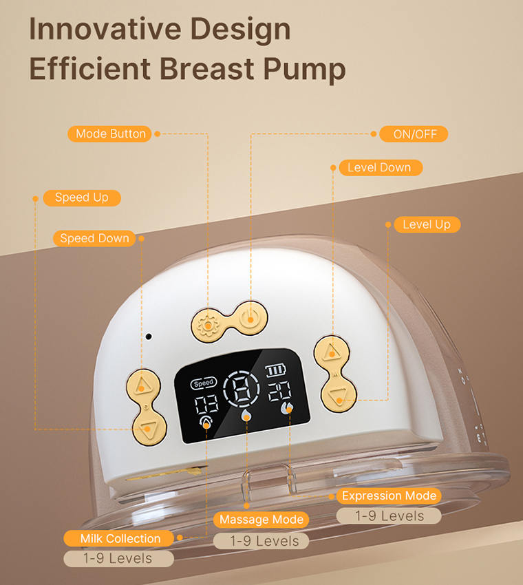 Hands-Free Speed Control Function Single Milk Extractor Electric Wearable Breast Pump, 240ml
