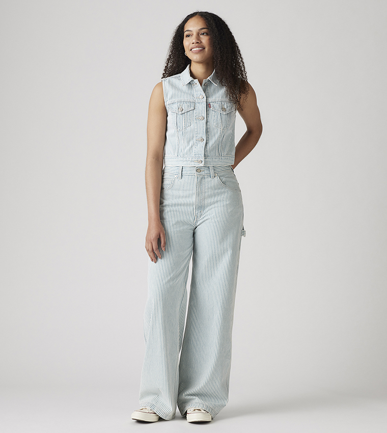 Cinch Striped Baggy Fit Jeans
