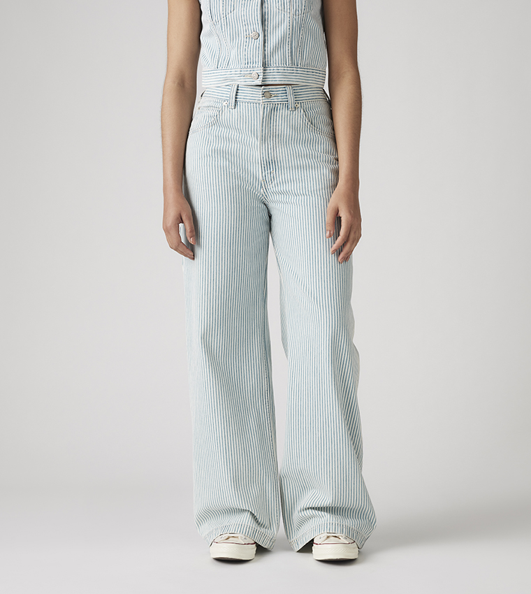 Cinch Striped Baggy Fit Jeans