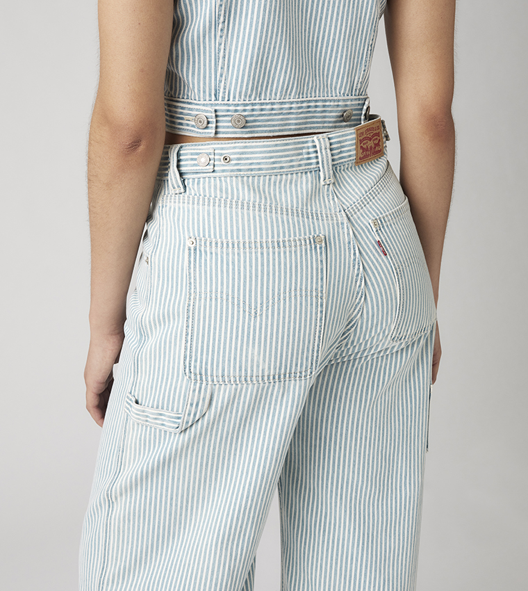Cinch Striped Baggy Fit Jeans