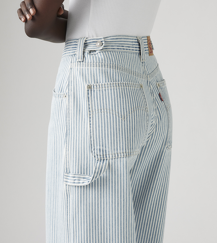 Cinch Striped Baggy Fit Jeans