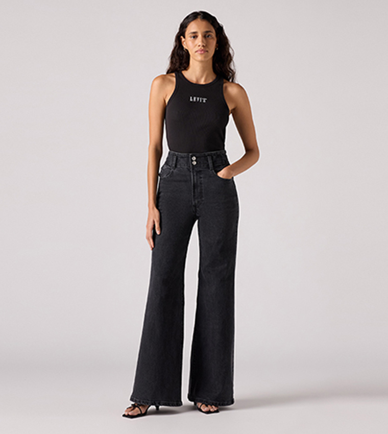 Washed High Waist Wide Leg Jeans
