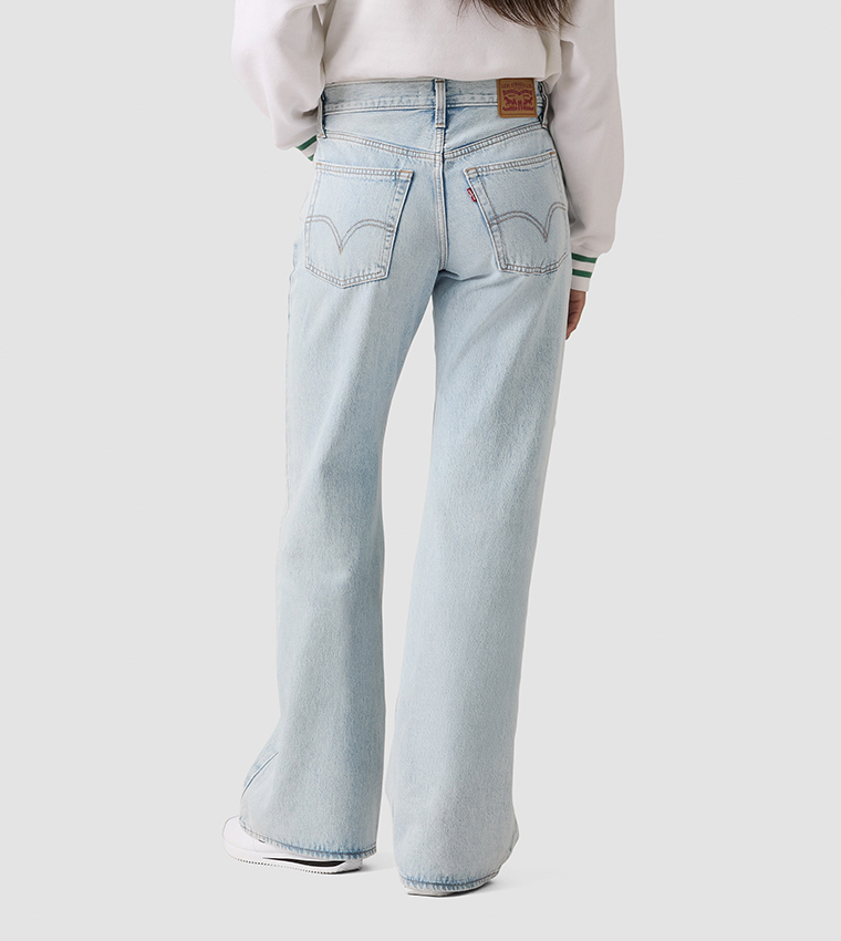 MIDDY Washed Loose Bootcut Jeans