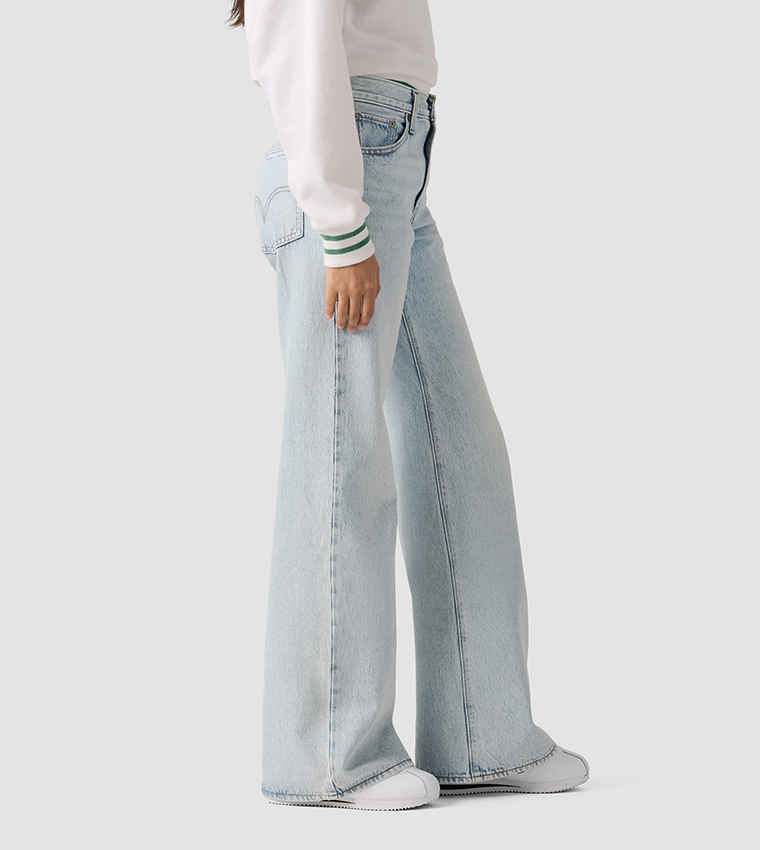 MIDDY Washed Loose Bootcut Jeans