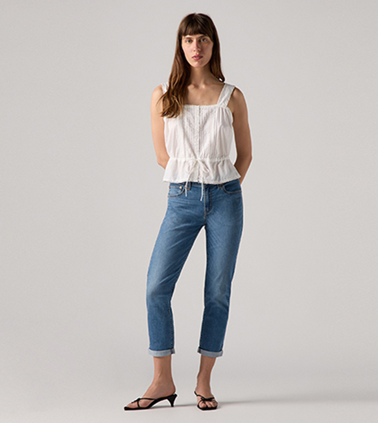 Mid-Rise Boyfriend Fit Jeans