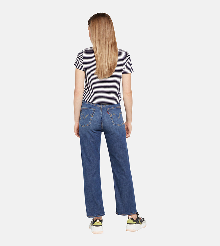 Ribcage Washed Straight Fit Jeans