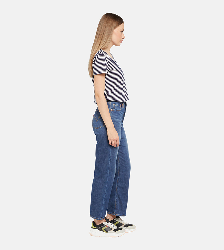 Ribcage Washed Straight Fit Jeans
