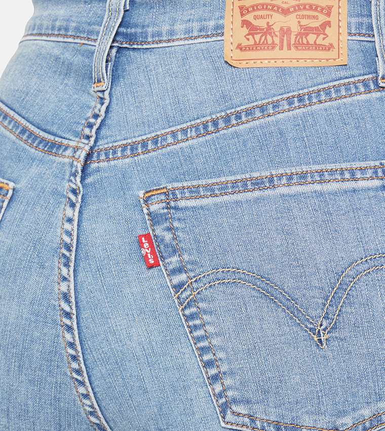 Ribcage Washed Straight Fit Jeans