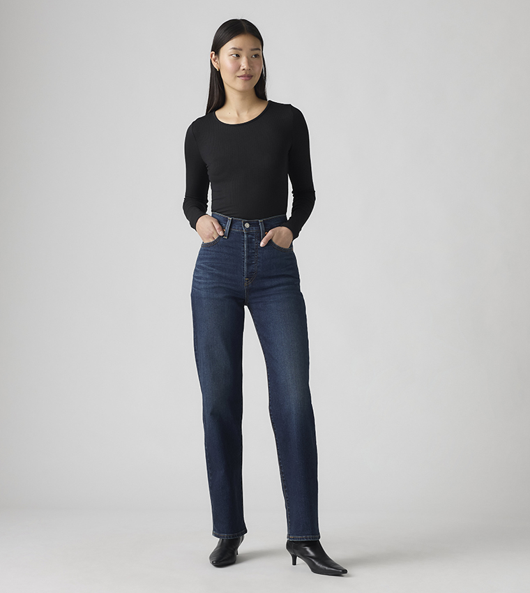 Ribcage High Waist Straight Fit Jeans