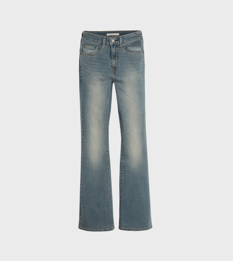 726 Washed High Rise Flared Jeans