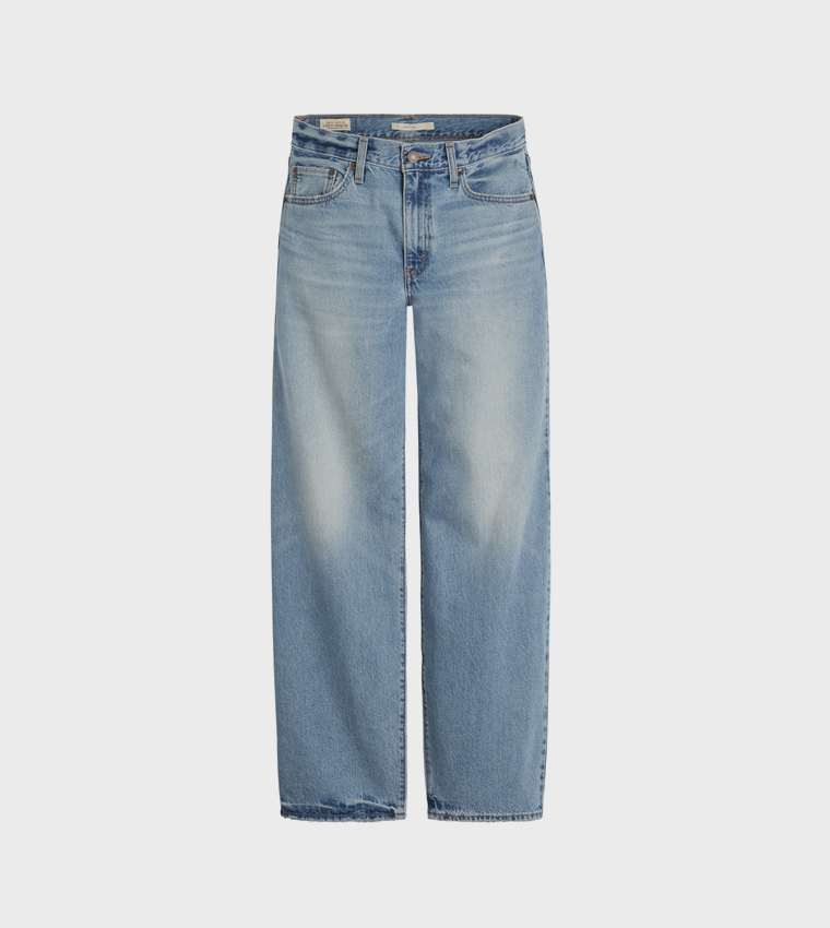 Washed Baggy Dad Fit Jeans