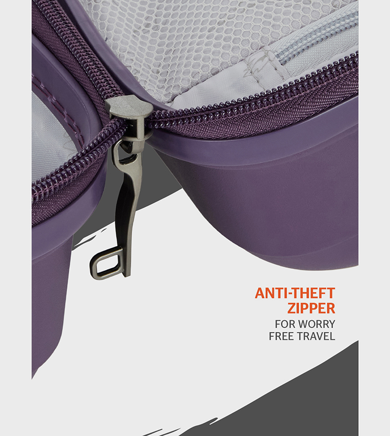 Buy Wildcraft AGENA Hard Shell Trolley Bag, 65 Cm In Purple