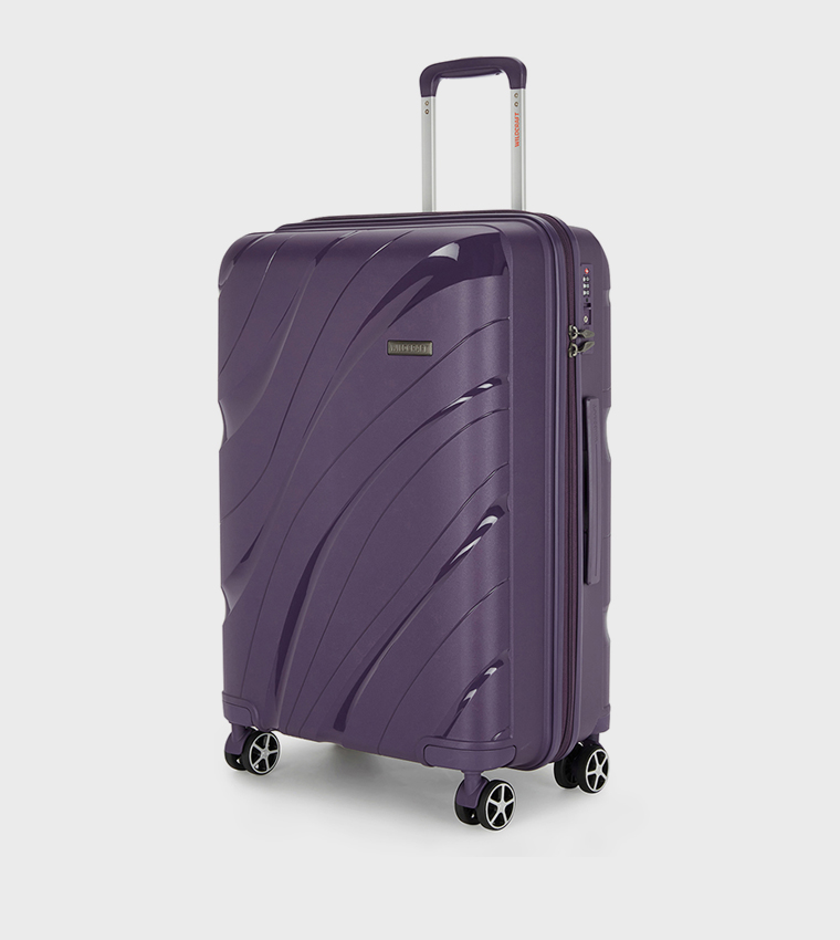 Buy Wildcraft AGENA Hard Shell Trolley Bag, 65 Cm In Purple