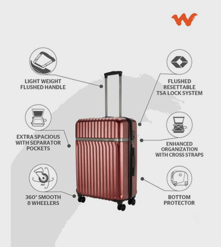 CANOPUS Hard Shell Trolley Bag, 69 cm