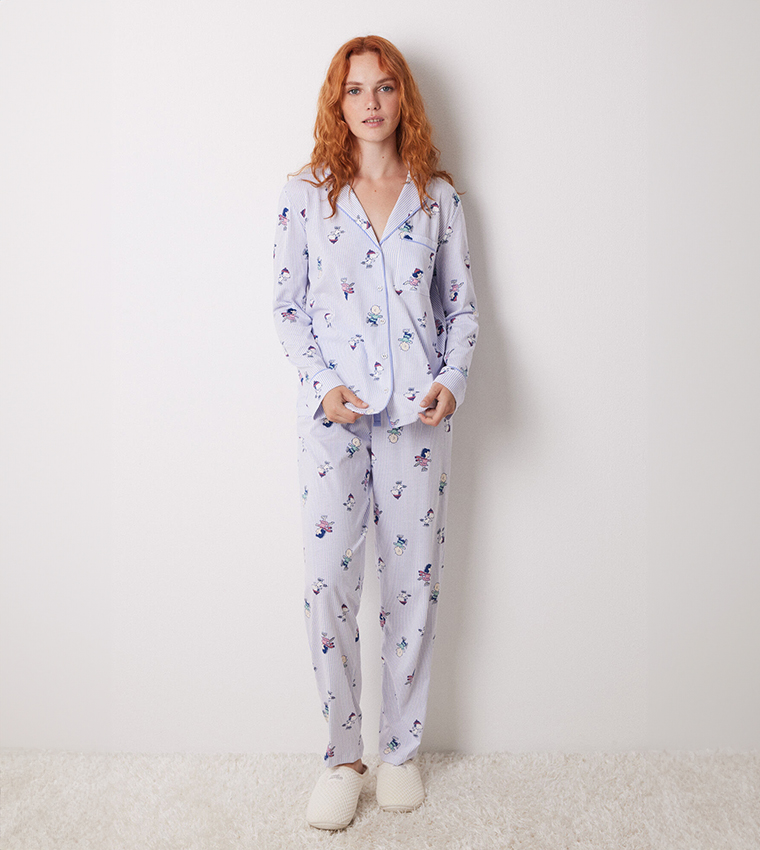 Printed Long Sleeves Pajama Set