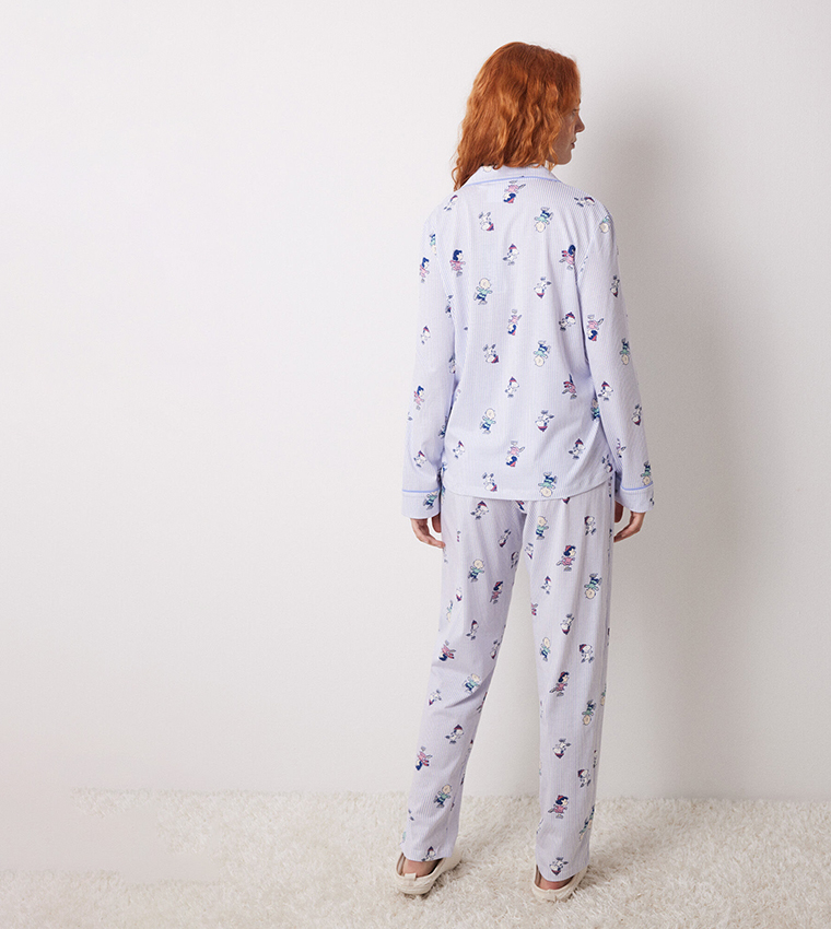 Printed Long Sleeves Pajama Set