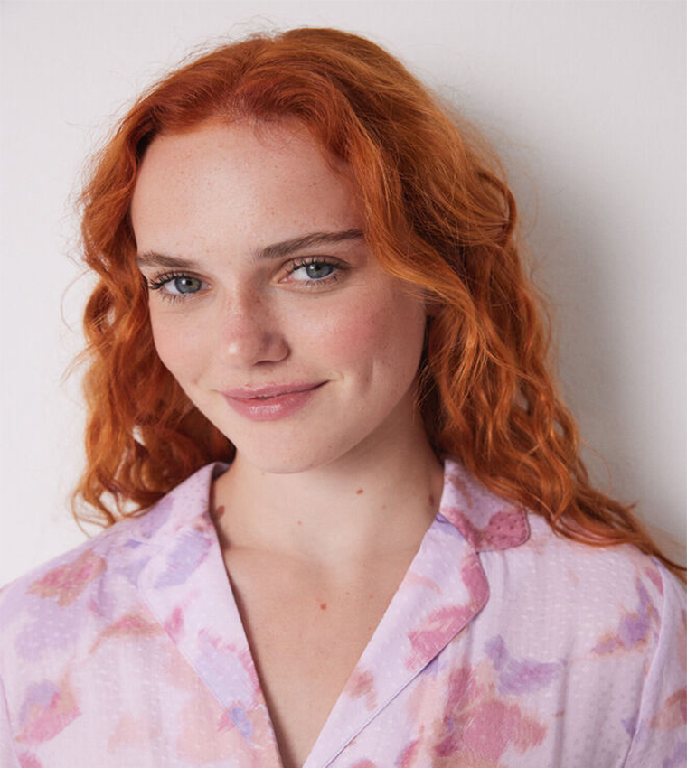 Floral Printed Shirt Pyjama Set