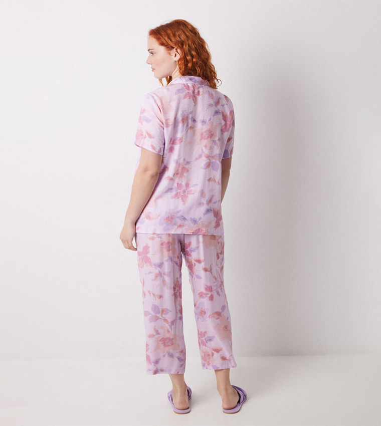 Floral Printed Shirt Pyjama Set