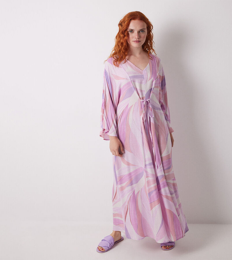 Abstract Printed Maxi Dress