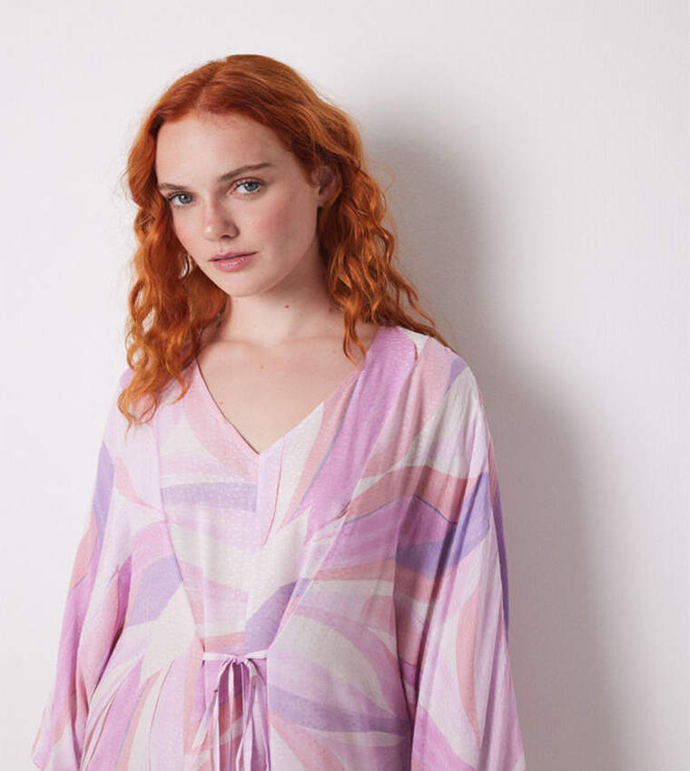 Abstract Printed Maxi Dress