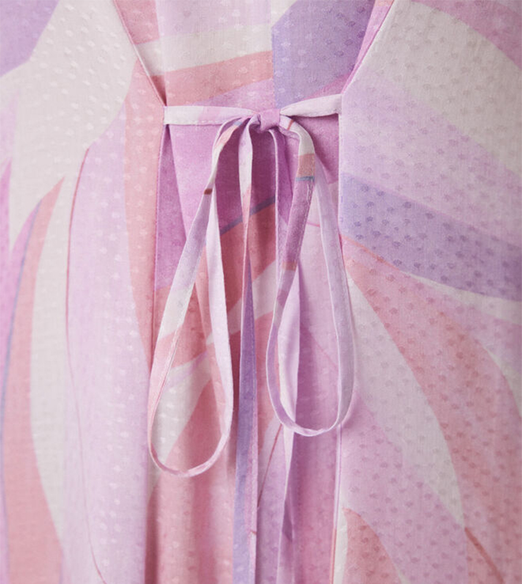 Abstract Printed Maxi Dress