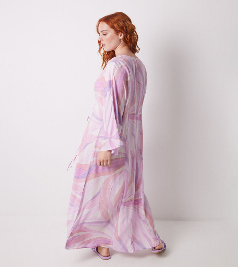 Abstract Printed Maxi Dress