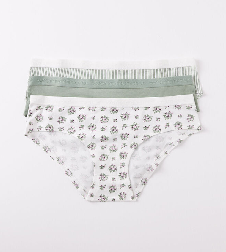 Pack of 3 Printed Cotton Briefs