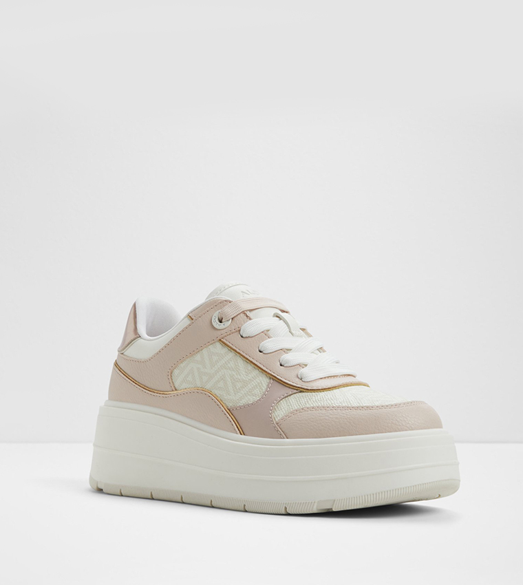 WHALLIAN Monogram Patterned Platform Sneakers