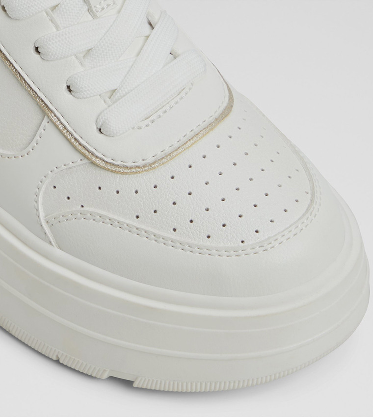 WHALLIAN Lace Up Platform Sneakers