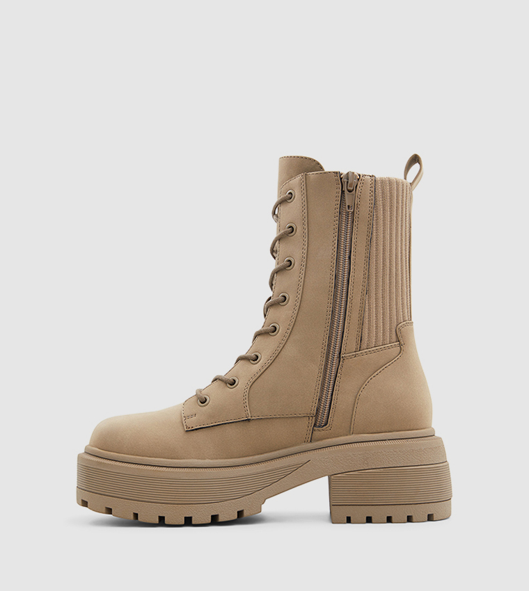 Buy Call It Spring WHISTLER Mid Top Lace Up Platform Heel Boots In