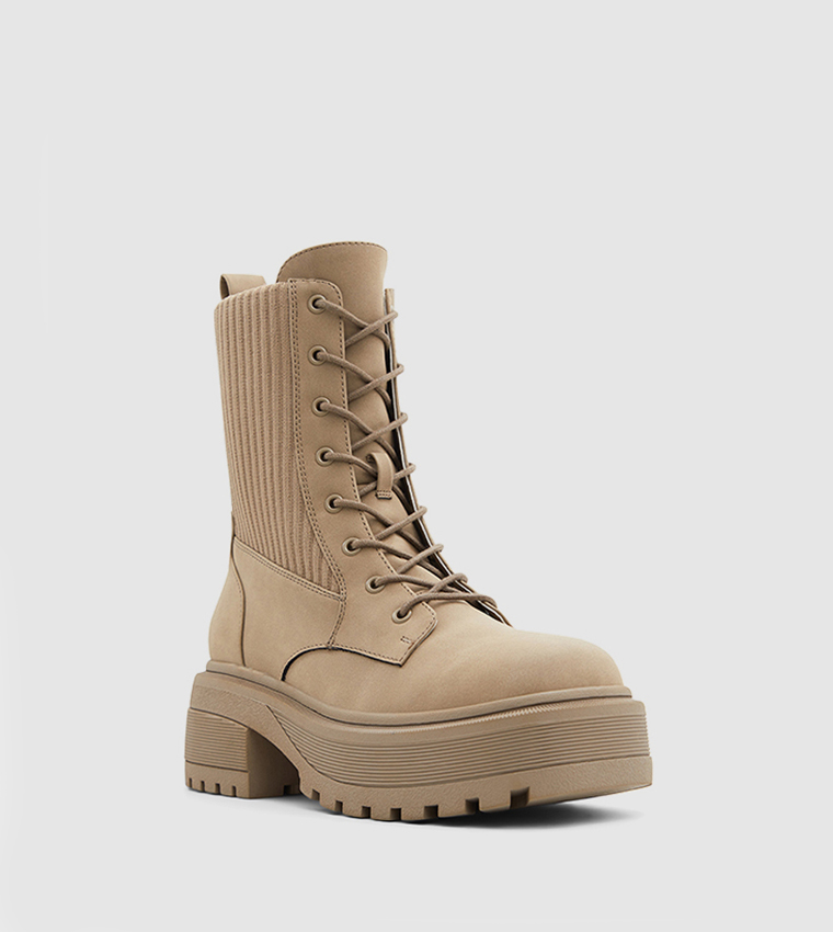 Buy Call It Spring WHISTLER Mid Top Lace Up Platform Heel Boots In