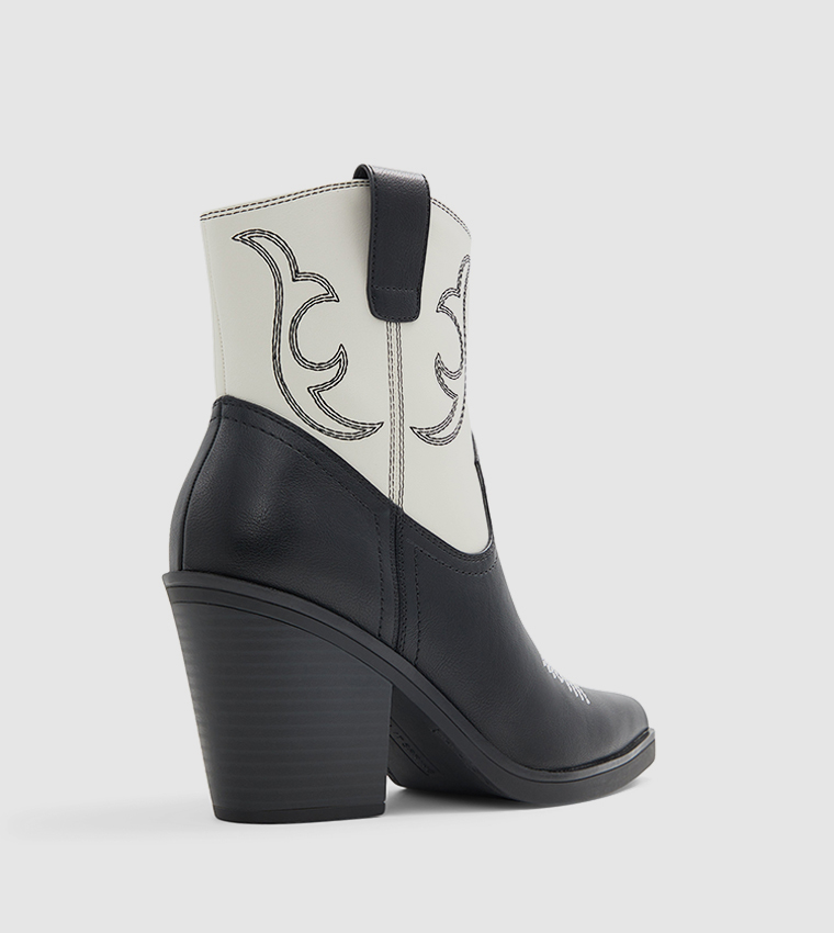Buy Call It Spring WILDWEST Color Block Ankle Boots In Black 6thStreet Oman
