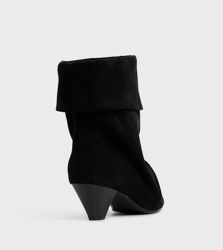 WILLLOW Heeled Fold Over Ankle Boots