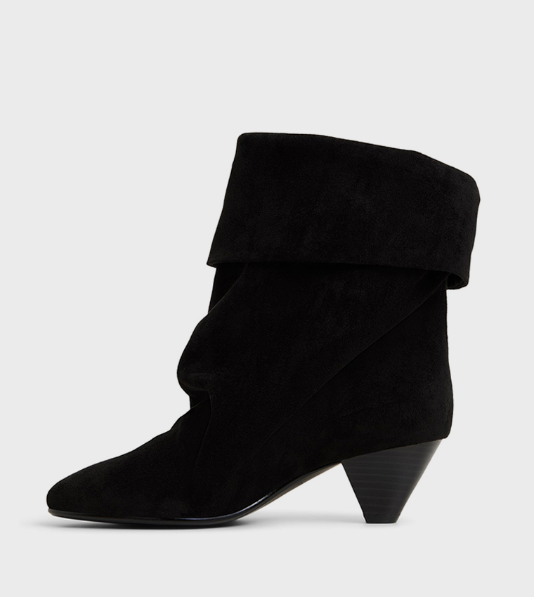 WILLLOW Heeled Fold Over Ankle Boots