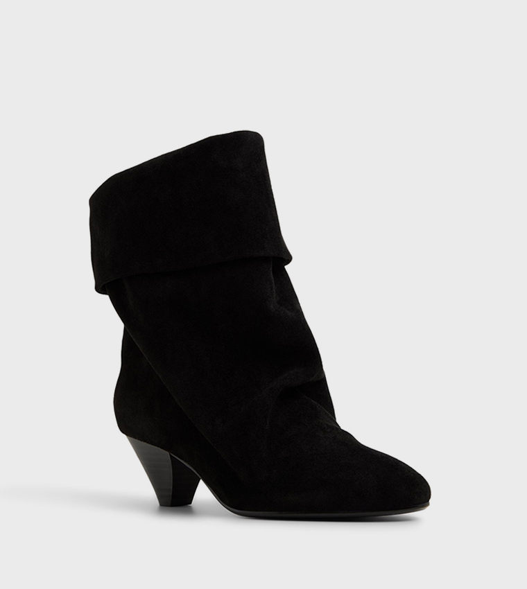WILLLOW Heeled Fold Over Ankle Boots