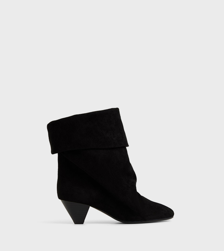 WILLLOW Heeled Fold Over Ankle Boots