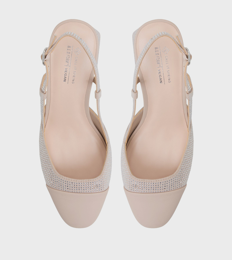 WINSLOWW Cap Toe Slingback Pumps