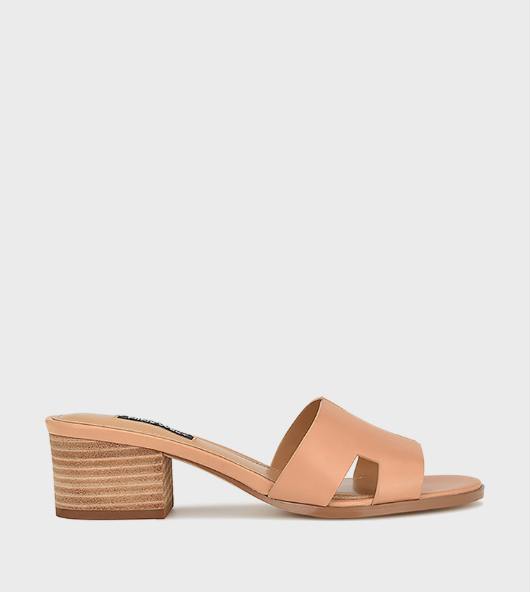 AUBREY H-Strap Block Heel Sandals