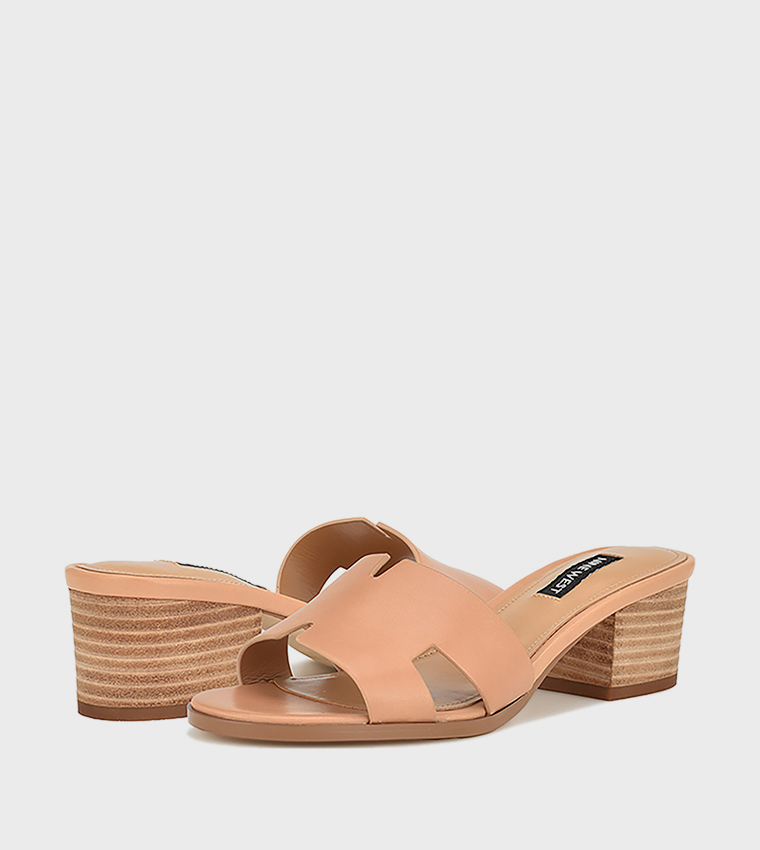 AUBREY H-Strap Block Heel Sandals