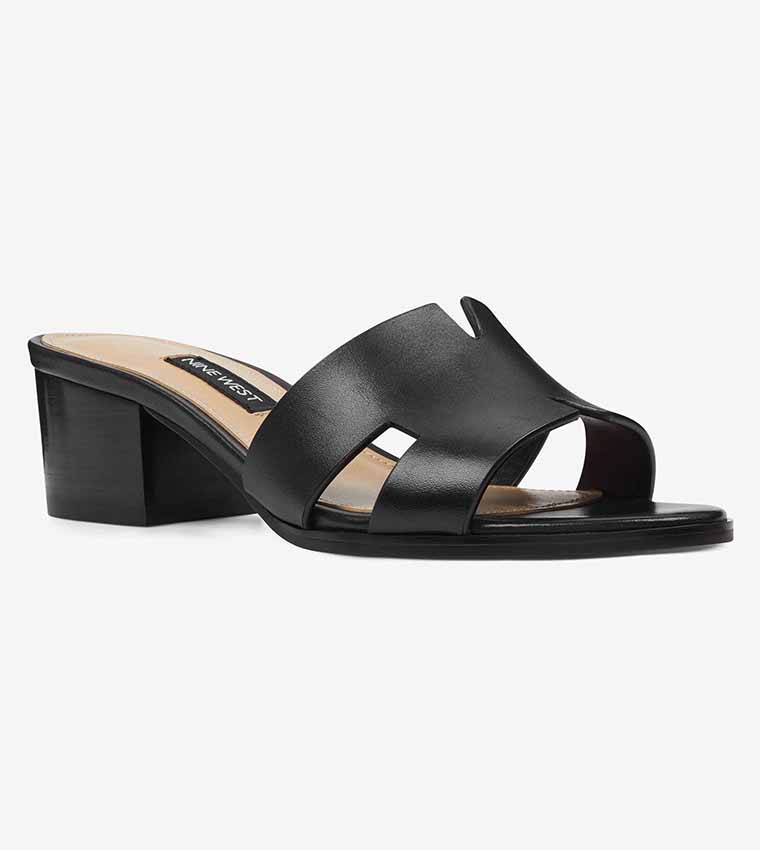 Open toe slide outlet heels