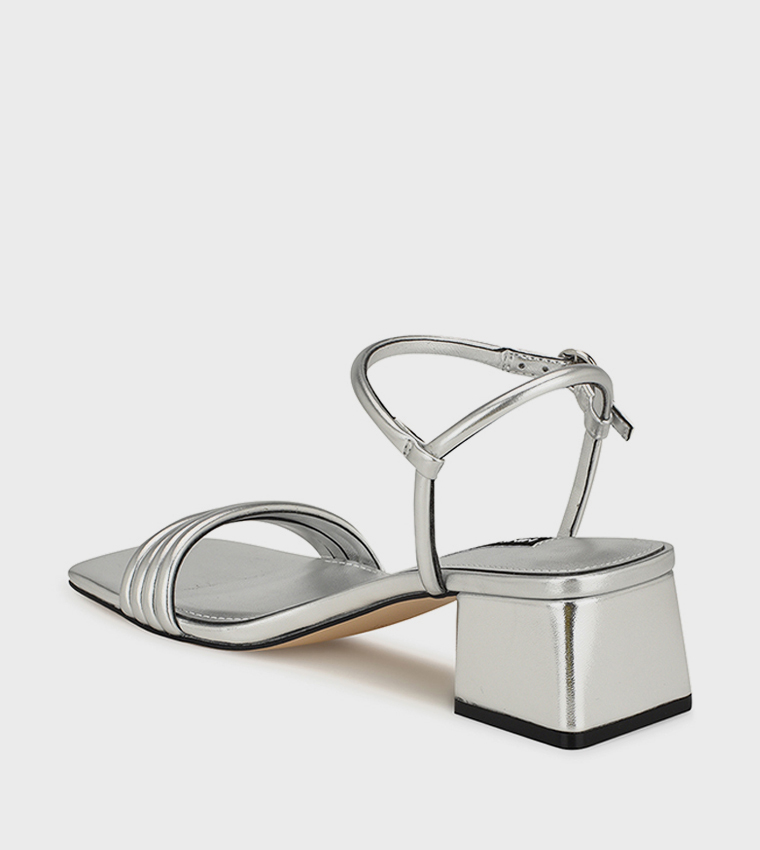 BERNISE Ankle Strap Block Heel Sandals