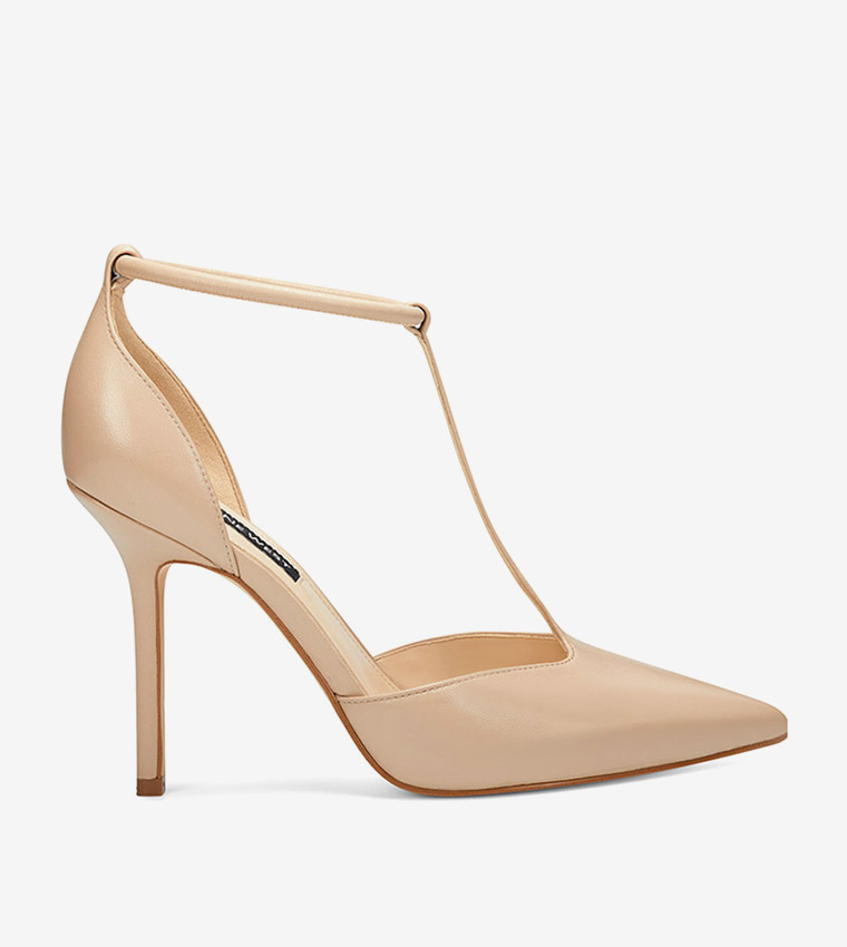 Buy Nine West WnBREEZY Ankle Strap Light Natural Leather In Beige