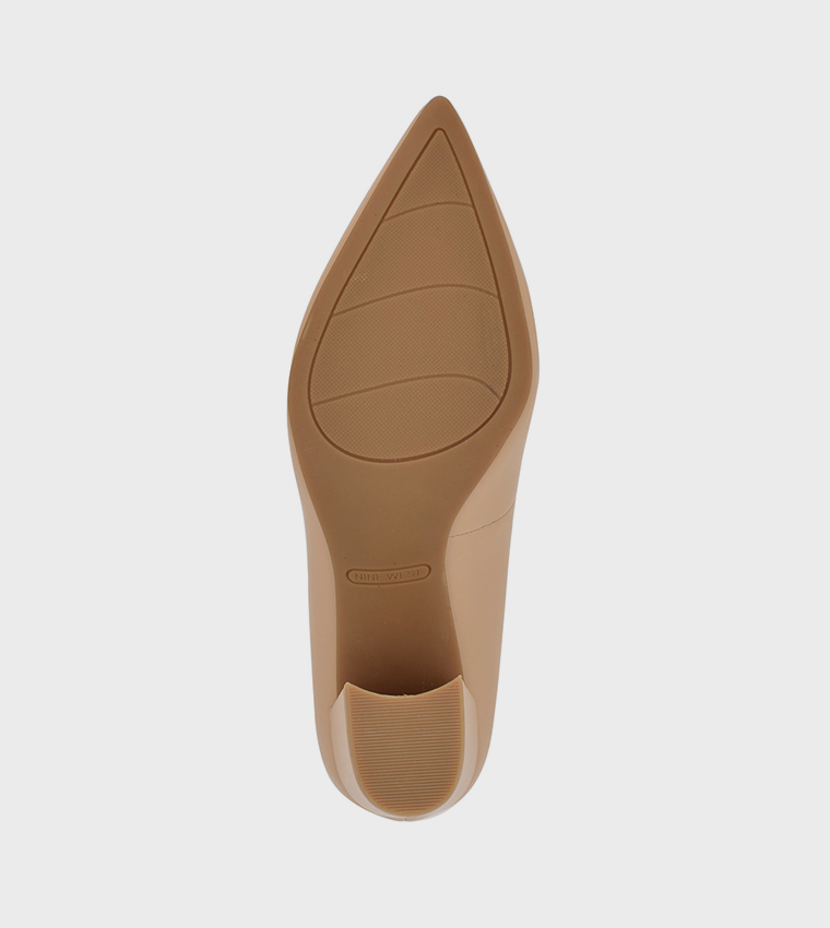 Pointed Toe Block Heel Pumps